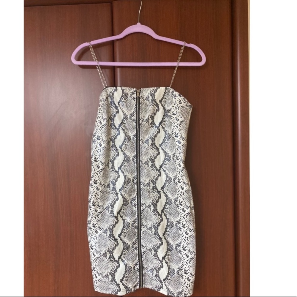 I.AM.GIA zipper snake print sexy mini dress SIZE M
